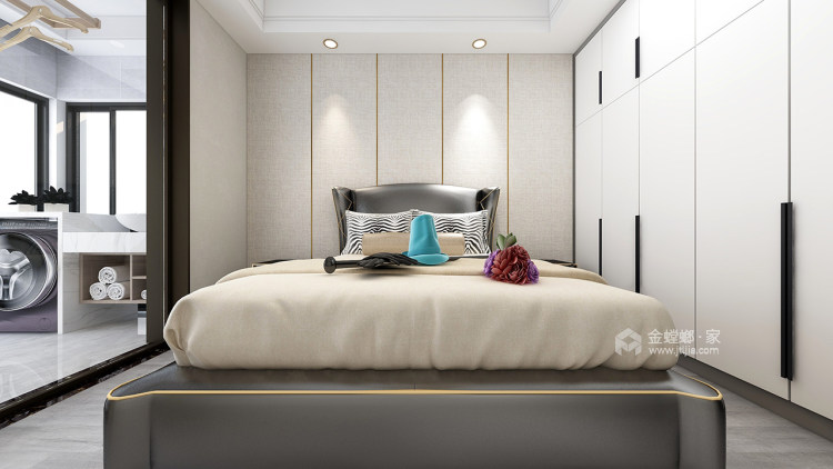 140平时代悦城现代风格-卧室效果图及设计说明