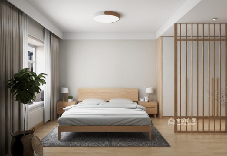 125平海尔滟澜公馆日式风格-卧室效果图及设计说明