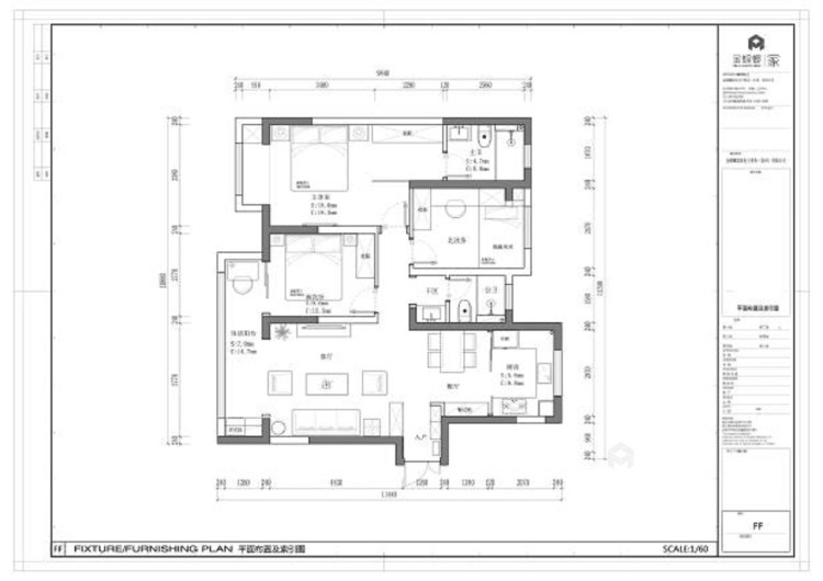 125平海尔滟澜公馆日式风格-平面设计图及设计说明