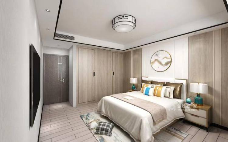 160平宏润花园新中式风格-卧室效果图及设计说明