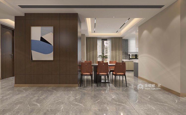 420平建业·山水湖城现代风格-餐厅效果图及设计说明