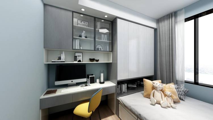 160平绿城桐华郡现代风格-卧室效果图及设计说明