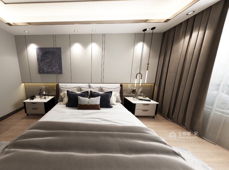 260平碧桂园现代风格-卧室效果图及设计说明