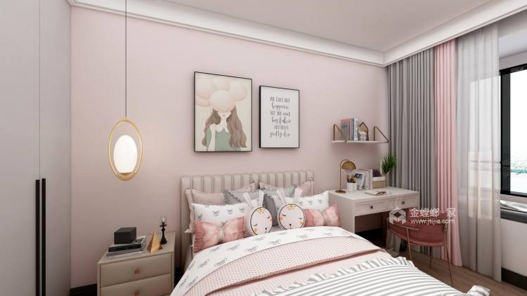 160平绿城桐华郡现代风格-卧室效果图及设计说明