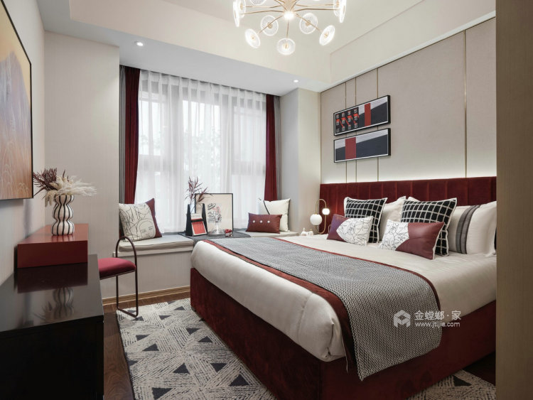 98平华府翡翠庄园现代风格-当下流行的生活家-卧室效果图及设计说明