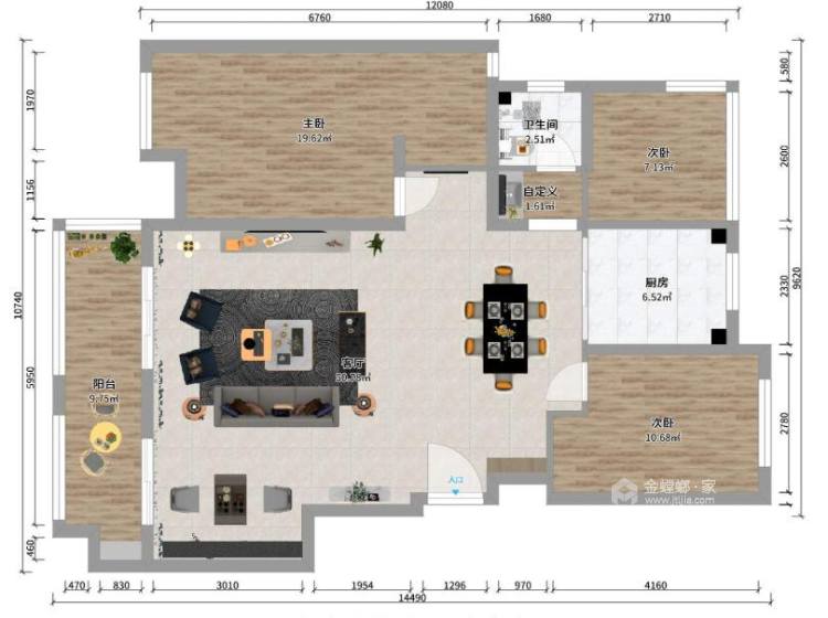 126平公园墅现代风格-平面设计图及设计说明