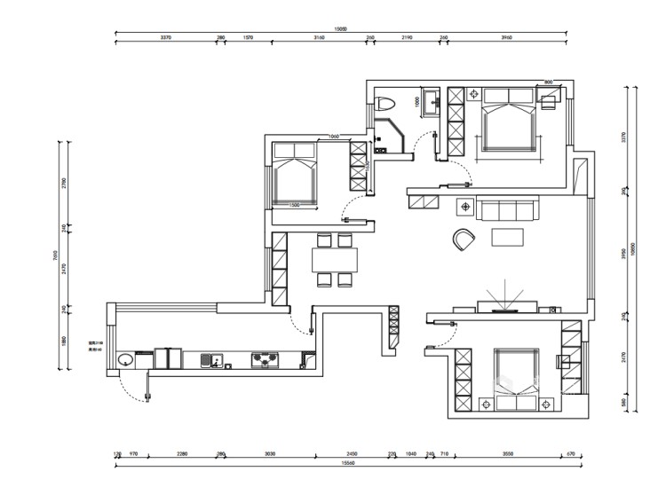 134平绿地伊顿公馆现代风格-平面设计图及设计说明