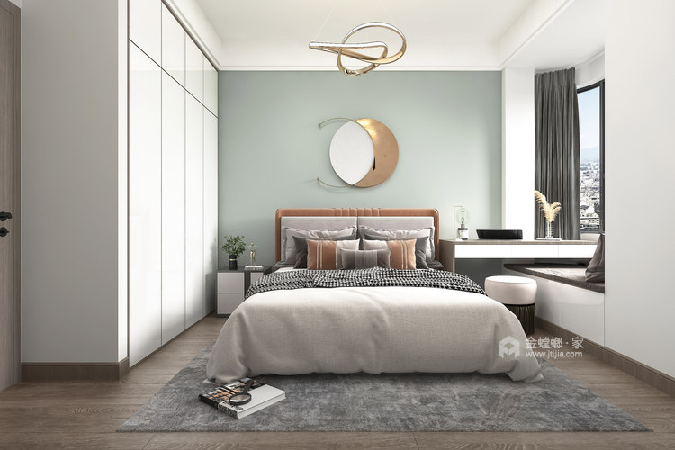110平雍景台现代风格-卧室效果图及设计说明