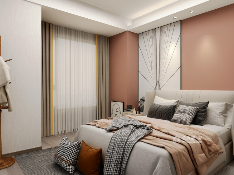 126平牡丹学府新中式风格-真实与诚恳-卧室效果图及设计说明