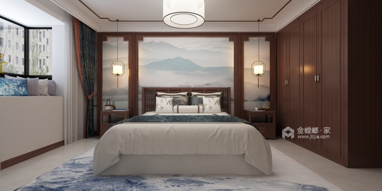 124平恒大悦珑湾中式风格-古典雅韵，清风明月好时光-卧室效果图及设计说明
