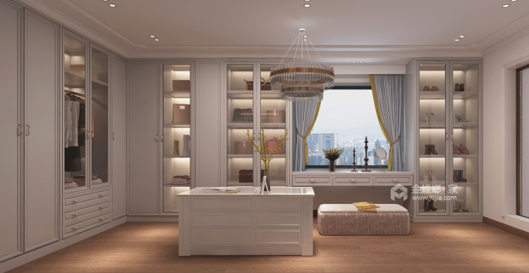 380平龙城公馆简美风格-轻奢大气现代美式别墅-卧室效果图及设计说明