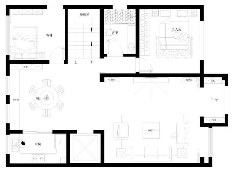 380平龙城公馆简美风格-轻奢大气现代美式别墅-平面设计图及设计说明