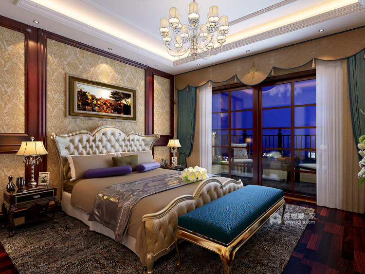 160平东尚名品欧式风格-卧室效果图及设计说明