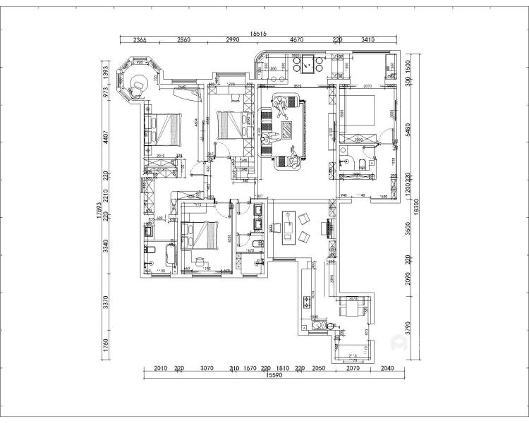235平新政家园美式风格-平面设计图及设计说明