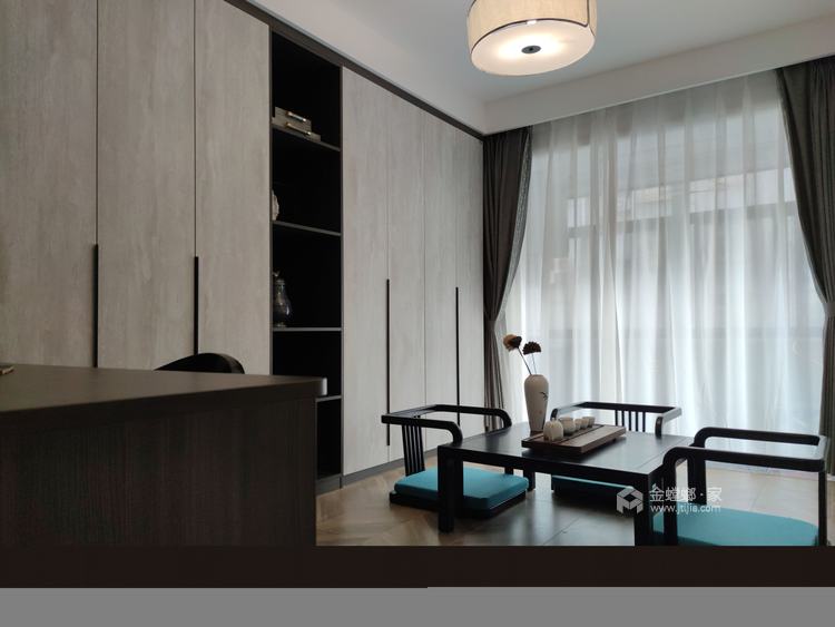 68平清凉东村新中式风格-在老房子里焕发新生-客厅效果图及设计说明