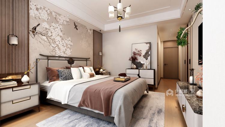 188平铂悦天宁新中式风格-大隐于世 隐逸东方的静谧风雅-卧室效果图及设计说明