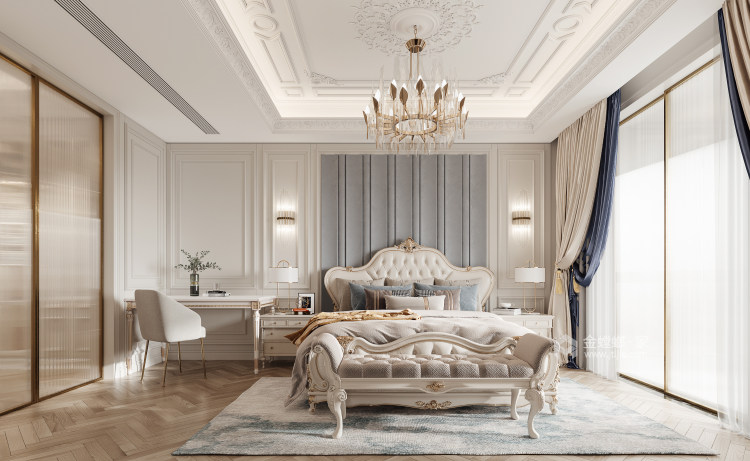 188平龙湖春江天玺法式风格-优雅是永不褪色的美-卧室效果图及设计说明