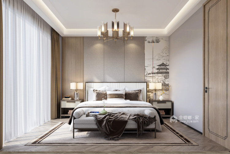 296平仙人湖新中式风格-至美空间、精致生活-卧室