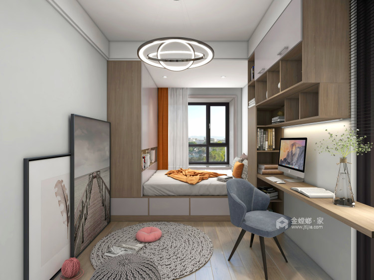 128平昆明湖现代风格-卧室效果图及设计说明