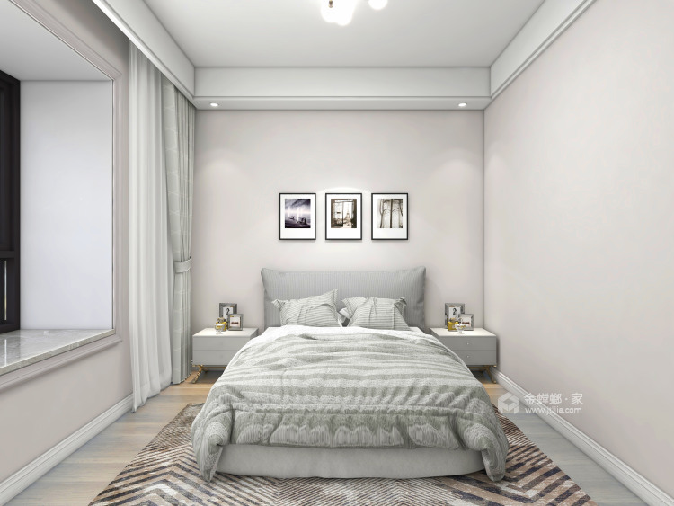 128平昆明湖现代风格-卧室效果图及设计说明
