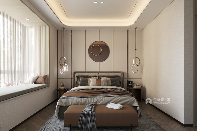 95平华发广场现代风格-卧室效果图及设计说明
