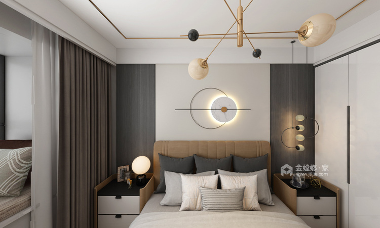 150平拉菲公馆现代风格-卧室效果图及设计说明