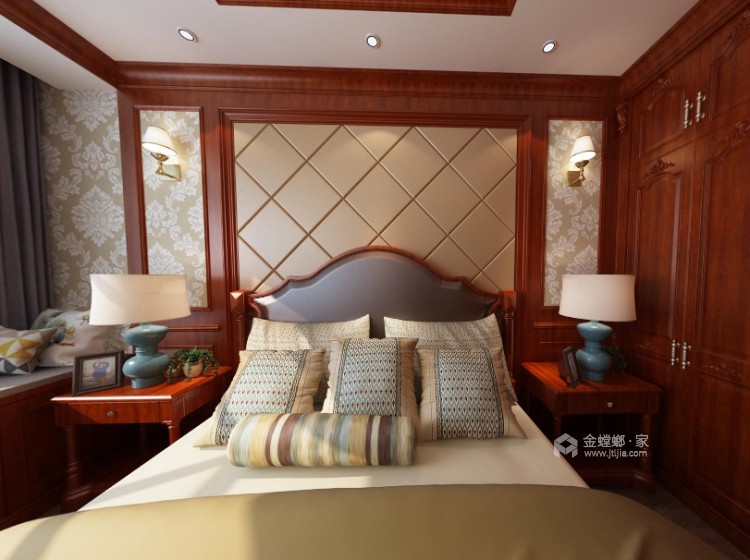 143平碧桂园城市之光美式风格-卧室效果图及设计说明