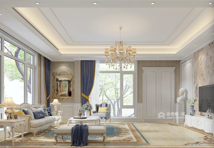 300平东海城堡欧式风格-卧室效果图及设计说明
