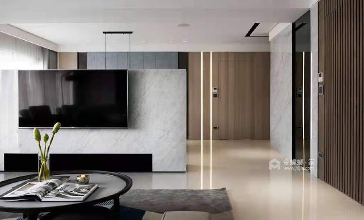 112平丽都壹号现代风格-都市理想家-客厅效果图及设计说明