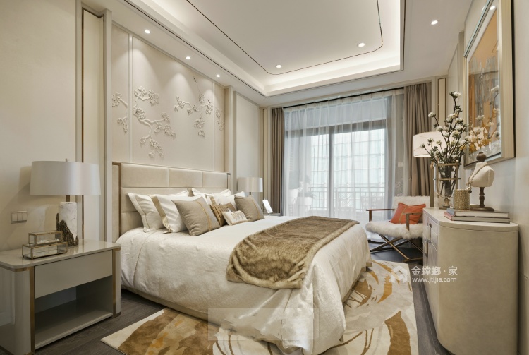 240平潮白孔雀城简欧风格-完美逆袭-卧室效果图及设计说明