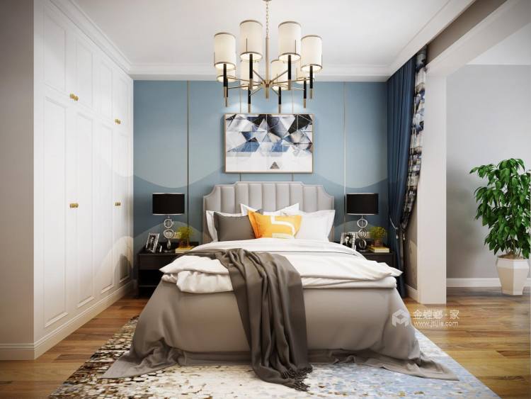 85平大羊坊路17号院现代风格-黑色在装饰中如何运用-卧室效果图及设计说明