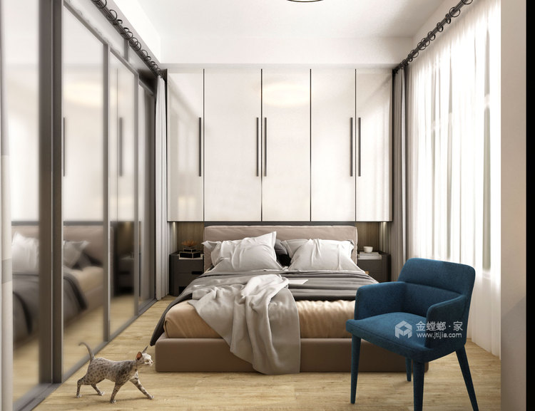 41平中国铁建乐想汇现代风格-卧室效果图及设计说明