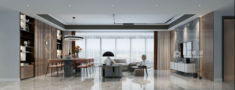 216平龙湖香缇现代风格-现代轻奢设计，华丽的舒适感-空间效果图