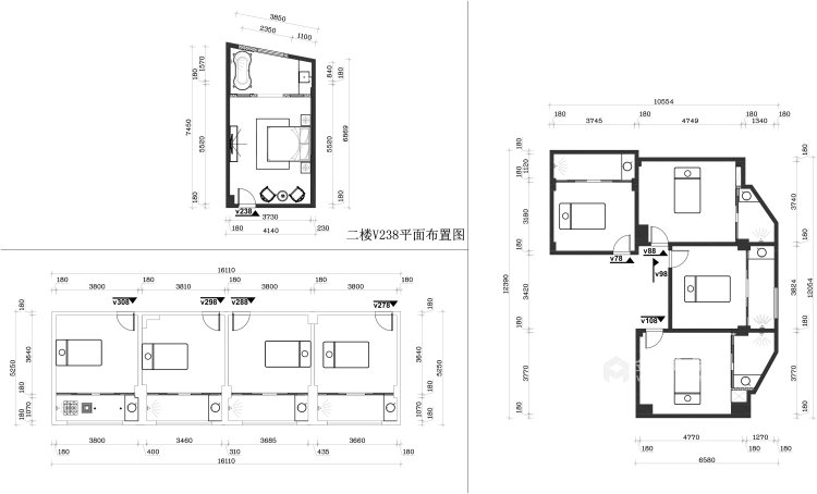 800平商业空间-古月禾·SPA会所新中式风格-平面设计图及设计说明