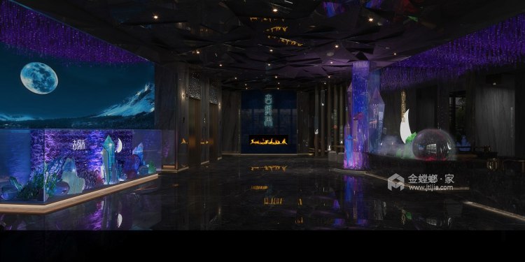 3000平商业空间-古月禾·SPA水晶馆现代风格-客厅效果图及设计说明
