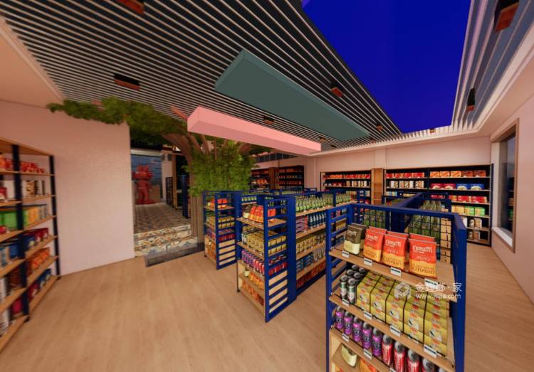180平商业空间-龙大嘴零食店现代风格-餐厅效果图及设计说明