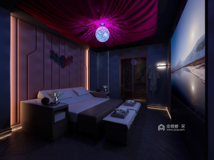 3000平商业空间-古月禾·SPA水晶馆现代风格-卧室效果图及设计说明