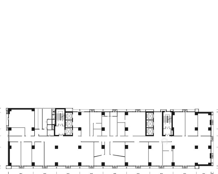 1439平办公空间项目中京坊现代风格-业主需求&原始结构图