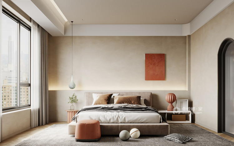 182平紫境府现代风格-卧室效果图及设计说明
