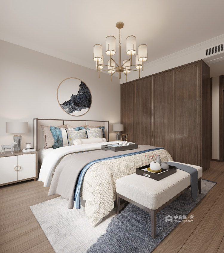 115平姑苏正弘府新中式风格-三代同堂的诗意空间-卧室效果图及设计说明