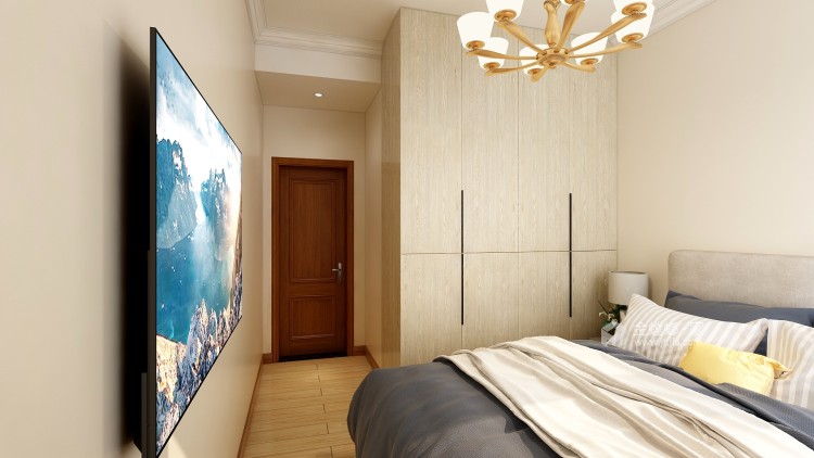 80平东城一品现代风格-卧室效果图及设计说明