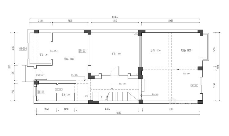 349平山合院别墅现代风格-低调的雅致-业主需求&原始结构图