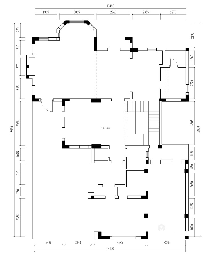 461平舒景花园法式风格--法式浪漫空间-业主需求&原始结构图