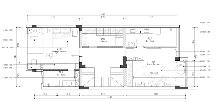349平山合院别墅现代风格-低调的雅致-平面设计图及设计说明