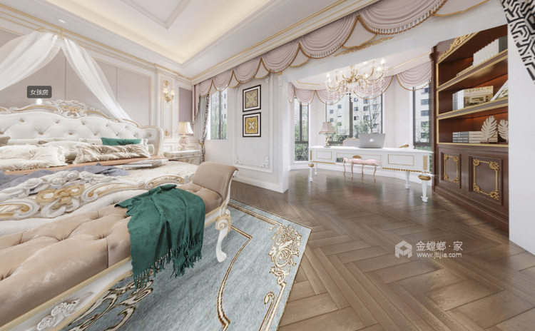 461平舒景花园法式风格--法式浪漫空间-卧室效果图及设计说明