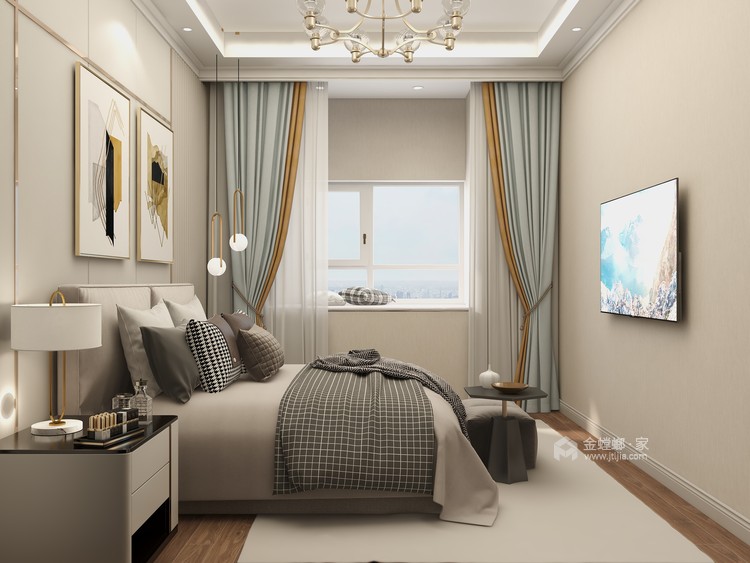 152平海淀府现代风格-风尚时代-卧室效果图及设计说明