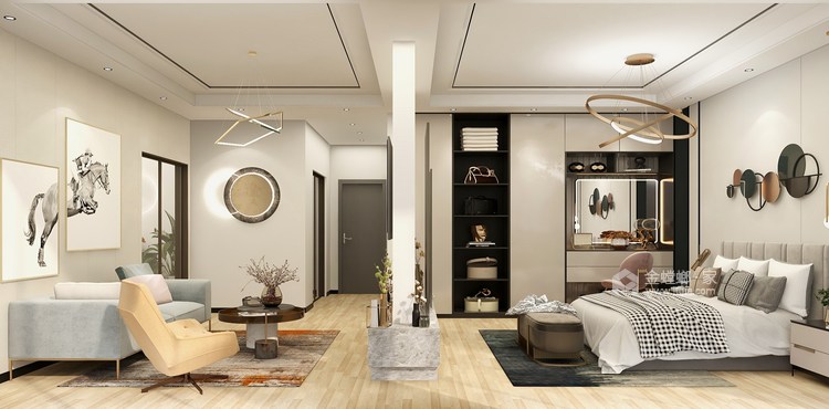 265平海淀府现代风格-雅漾生活-卧室效果图及设计说明