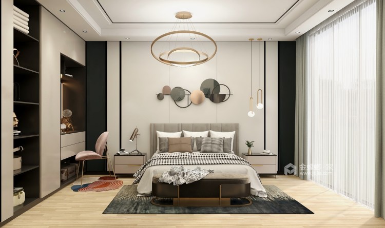 265平海淀府现代风格-雅漾生活-卧室效果图及设计说明