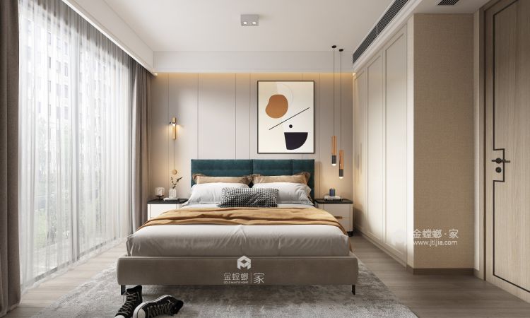 155平外滩一号新中式风格-越东方，越简单-卧室效果图及设计说明