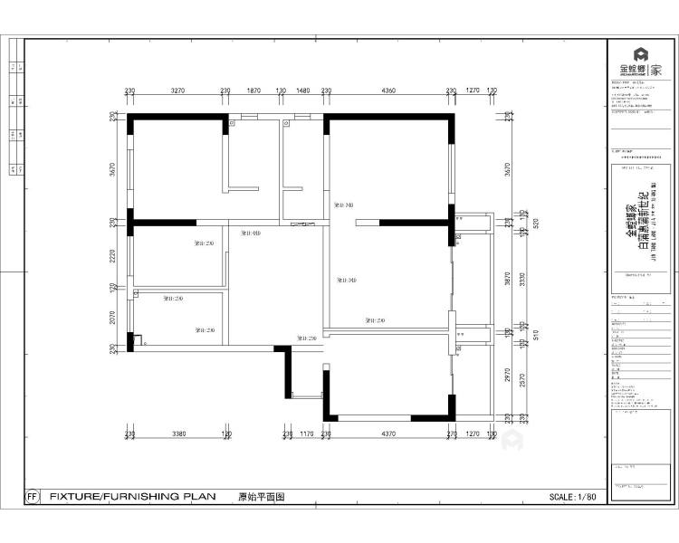 140平惠浦新世纪新中式风格-业主需求&原始结构图